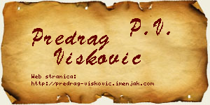 Predrag Višković vizit kartica
